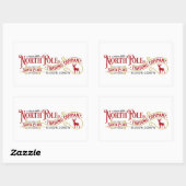 本物の北極はクリスマスプレゼントのステッカーを作った 長方形シール (シート)