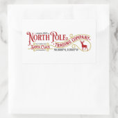 本物の北極はクリスマスプレゼントのステッカーを作った 長方形シール (バッグ)