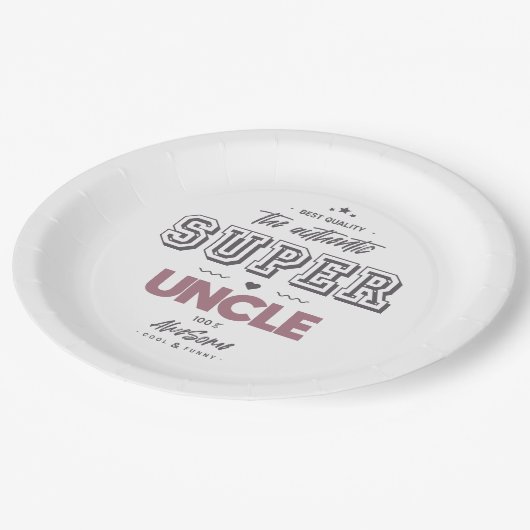 本物の叔父素晴らしがガラスのナプキンを撃った ペーパープレート (アングル)