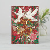 本物の地球の平和を願う鳩, リアル 箔シーズンカード (立ち正面)