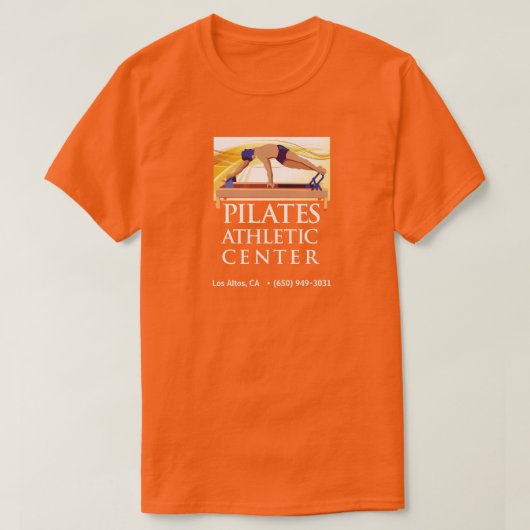 本物の女性はリフォーマーでやる オレンジTシャツ Tシャツ (デザイン正面)