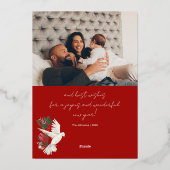 本物の平和の鳩 地球の平和 実物 箔シーズンカード (裏面)