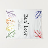 本物の愛の言葉と有名な名言の壁アート タペストリー (正面(横))