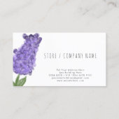 本物の手描き水彩色の花マルーン 名刺 (裏面)