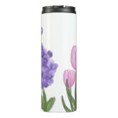 本物の手描き水彩色の花 タンブラー (裏面)