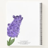 本物の手描き水彩色の花 ノートブック (裏面)