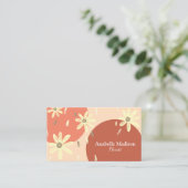 本物の手描き花 |パステル 名刺 (スタンド正面)
