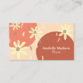 本物の手描き花 |パステル 名刺 (正面)