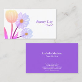 本物の手描き花 |水彩色 名刺