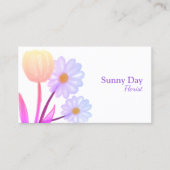 本物の手描き花 |水彩色 名刺 (正面)