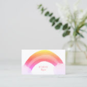 本物の手描き虹 |水彩色 名刺 (スタンド正面)