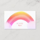 本物の手描き虹 |水彩色 名刺 (正面)