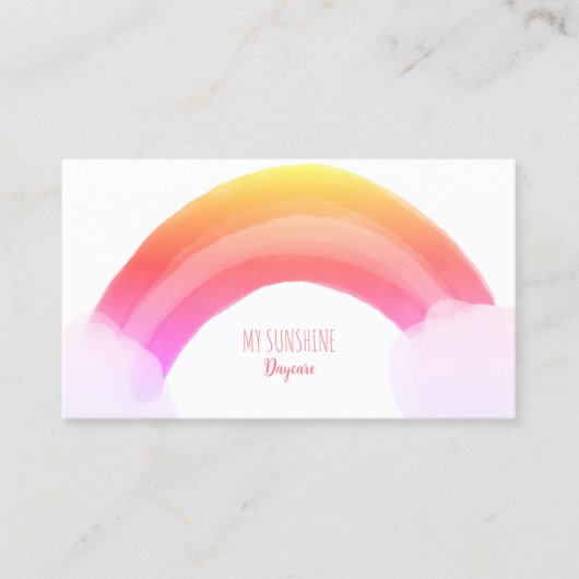 本物の手描き虹 |水彩色 名刺 (正面)