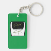 本物の木のアクリル湖 キーホルダー (裏面)