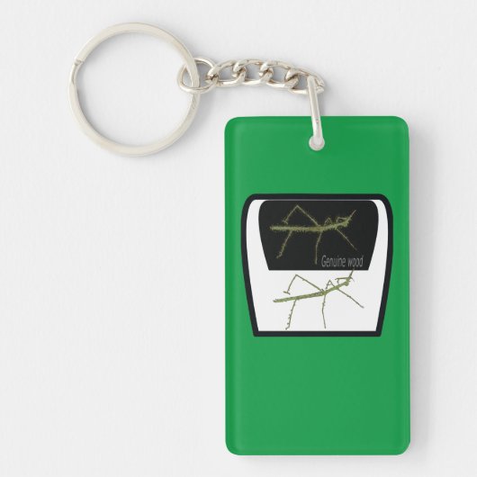 本物の木のアクリル湖 キーホルダー (正面)