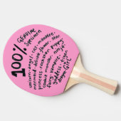 本物の検体ガール卓球ラケット 卓球ラケット (横)