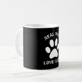 本物の猫好きのためのカスタムテキストパーソナライズ コーヒーマグカップ (正面左)