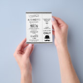 本物の男の会へのクラシックな招待状。フライヤー チラシ (手)