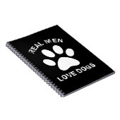 本物の男は犬を愛する - オーダーメイドテキスト ノートブック (右側)