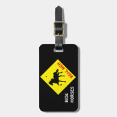 本物の男は馬に乗ってパーティー / ロデオ ラゲージ タグ (正面縦)