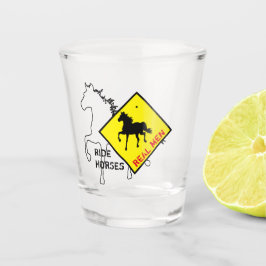 本物の男は馬に乗る & ブラックホースパーティー / ロデオ ショットグラス