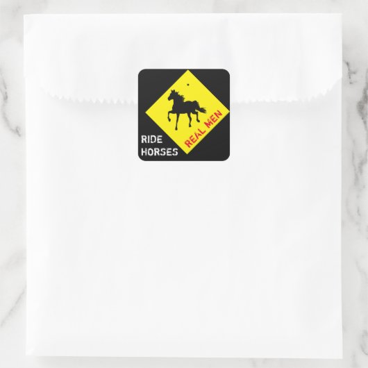 本物の男は馬に乗る & ブラックホースパーティー / ロデオ スクエアシール (バッグ)