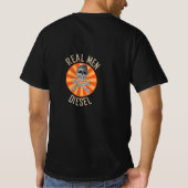 本物の男性のTシャツデザイン Tシャツ (裏面)