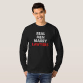 本物の男性は弁護士と結婚する 弁護士の夫 Tシャツ (正面フル)