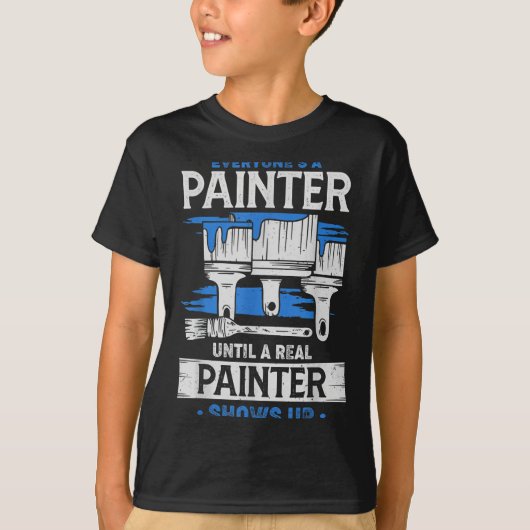 本物の画家が現れるまでは誰でも画家 Tシャツ (正面)