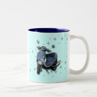 本物の相棒のSt Tropezのスクーターのコーヒー・マグ ツートーンマグカップ