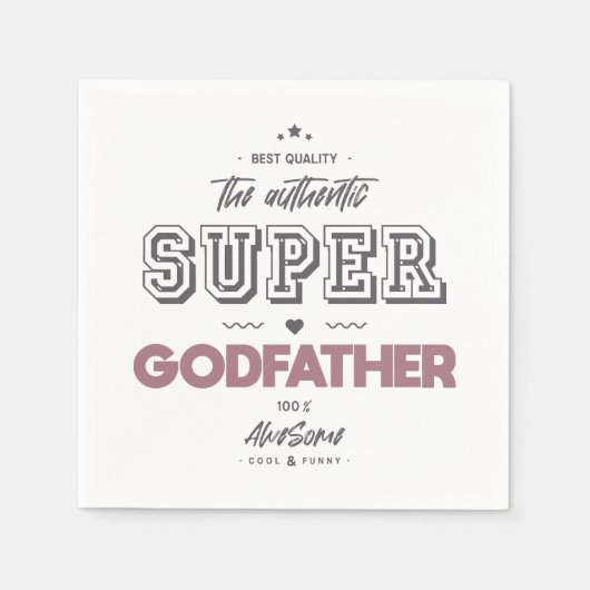 本物の神すごい父 スタンダードカクテルナプキン (正面)