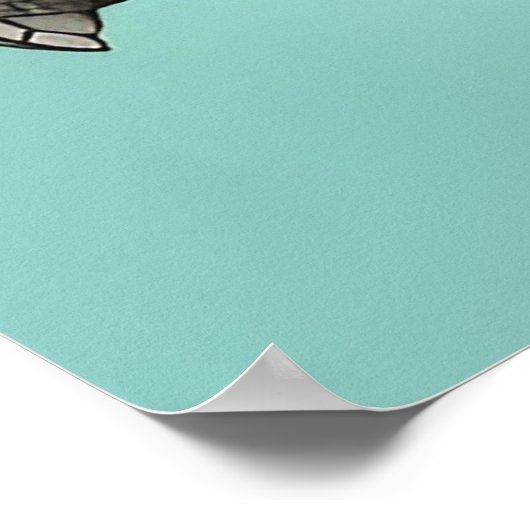 本物の緑の亀 ポスター (角)