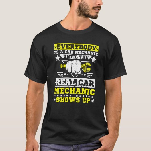 本物の自動車整備士がやって来る Tシャツ (正面)
