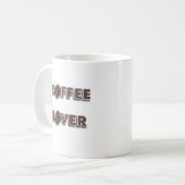 本物の豆を使ったコーヒー好きのデザイン コーヒーマグカップ (正面左)