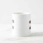 本物の豆を使ったコーヒー好きのデザイン コーヒーマグカップ (中央)