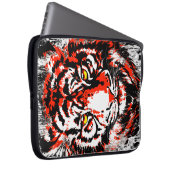 本物の赤いタイガーの頭 – Tiger Laptop Case ラップトップスリーブ (正面右)