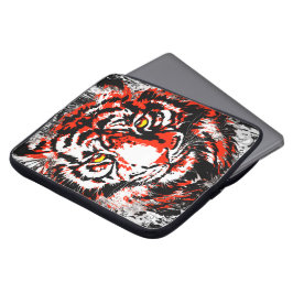 本物の赤いタイガーの頭 – Tiger Laptop Case ラップトップスリーブ