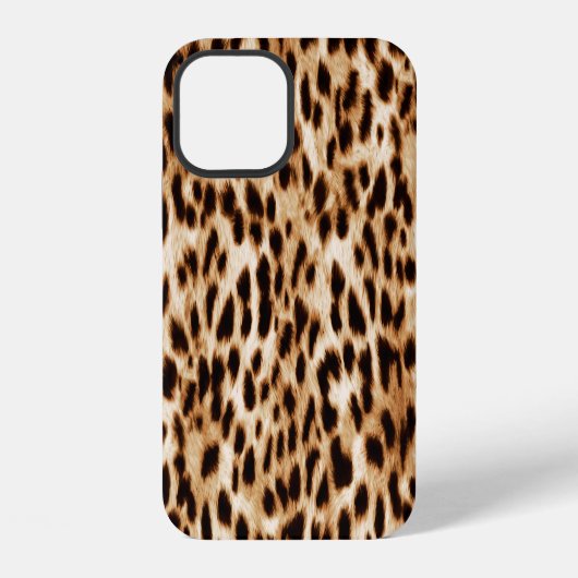 本物の野生動物の柄、ヒョウ柄。 iPhoneケース (裏面)