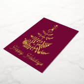 本物の金箔のクリスマスツリー 箔シーズンカード (回転した状態)