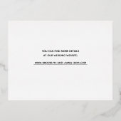 本物の金箔スクリプト結婚式宿泊カード 箔招待状ポストカード (裏面)