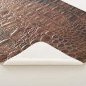 本物の革のテクスチャバックグラウンド、クローズアップ、embo シェルパブランケット (3/4)