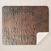 本物の革のテクスチャバックグラウンド、クローズアップ、embo シェルパブランケット (正面(横))