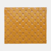 本物の革の表皮：装飾モチーフ。 フリースブランケット (正面(横))