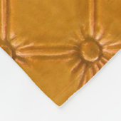 本物の革の表皮：装飾モチーフ。 フリースブランケット (角)