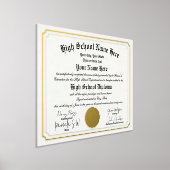 本物の高校卒業証書 ホームスクール 箔ポスター (レイダウン)