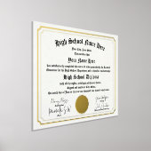 本物の高校卒業証書、GED、ホームスクール 箔ポスター (レイダウン)