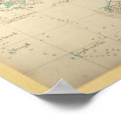 本物の1690年海賊地図 ポスター (角)