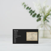 本物の1690年海賊地図 名刺 (スタンド正面)