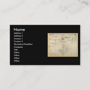 本物の1690年海賊地図 名刺