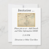 本物の1690年海賊地図 招待状 (裏面)